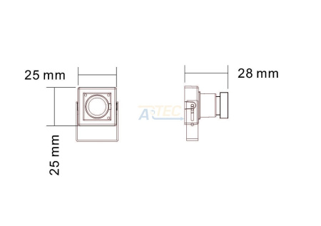 ATEC-HS25CHB HD-видеокамера, 2 Мп, черный